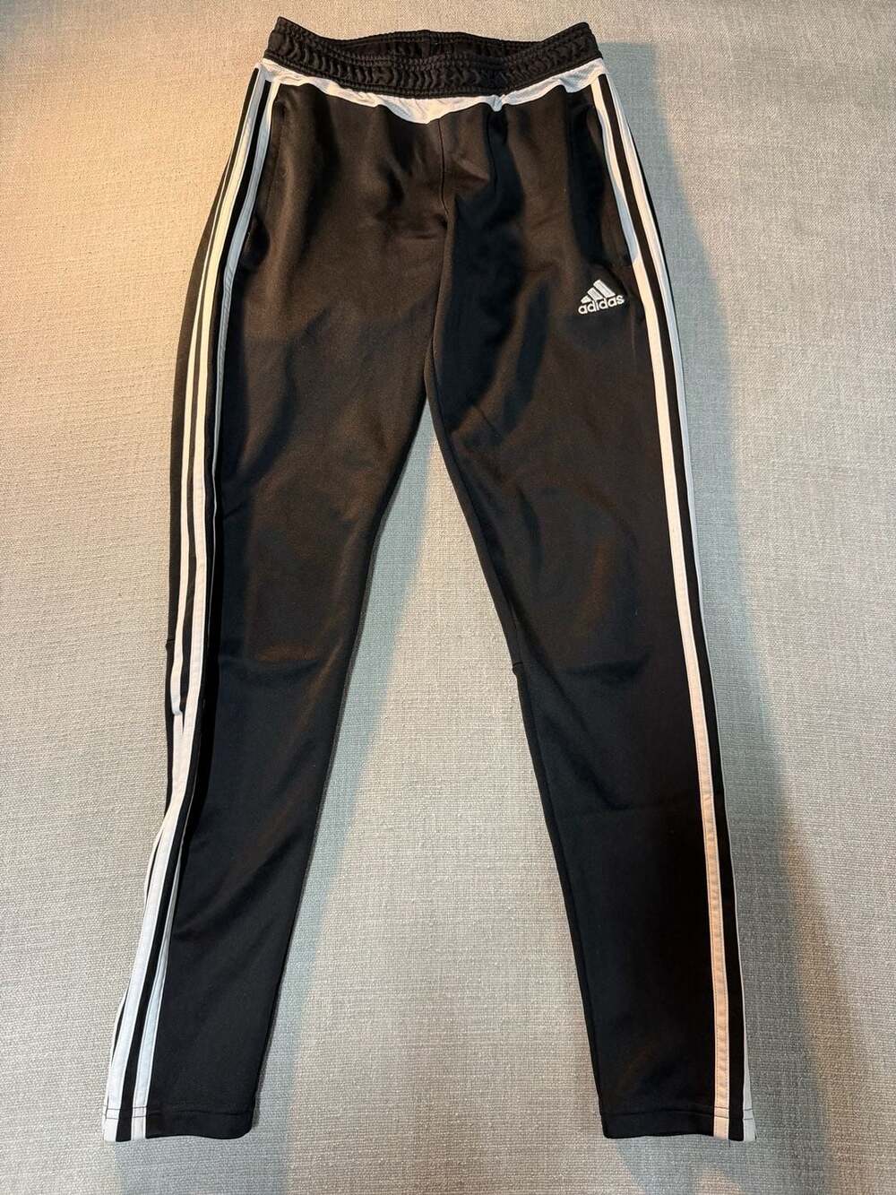 Adidas Sweatpants Youth Large Black Trefoil Logo Three Stripes / 37-19